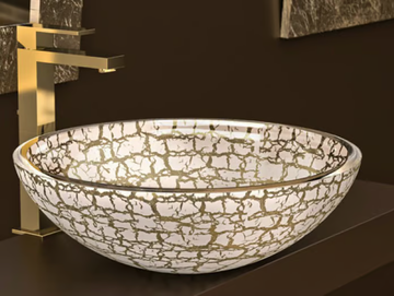 KALAHARI Ø 34 - Countertop round glass washbasin by Glass Design - view 2